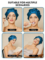 [Teal] SilkSilky-CA Sleep Cap 006