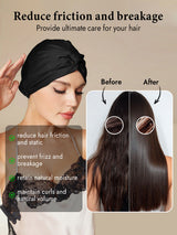 [Black] SilkSilky-CA Sleep Cap 005