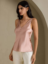 [Tuscany] SilkSilky-CA Sleeveless V Neck Camisole 001