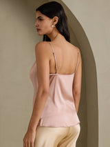 [Tuscany] SilkSilky-CA Spaghetti Strap Cowl Neck Camisole 002