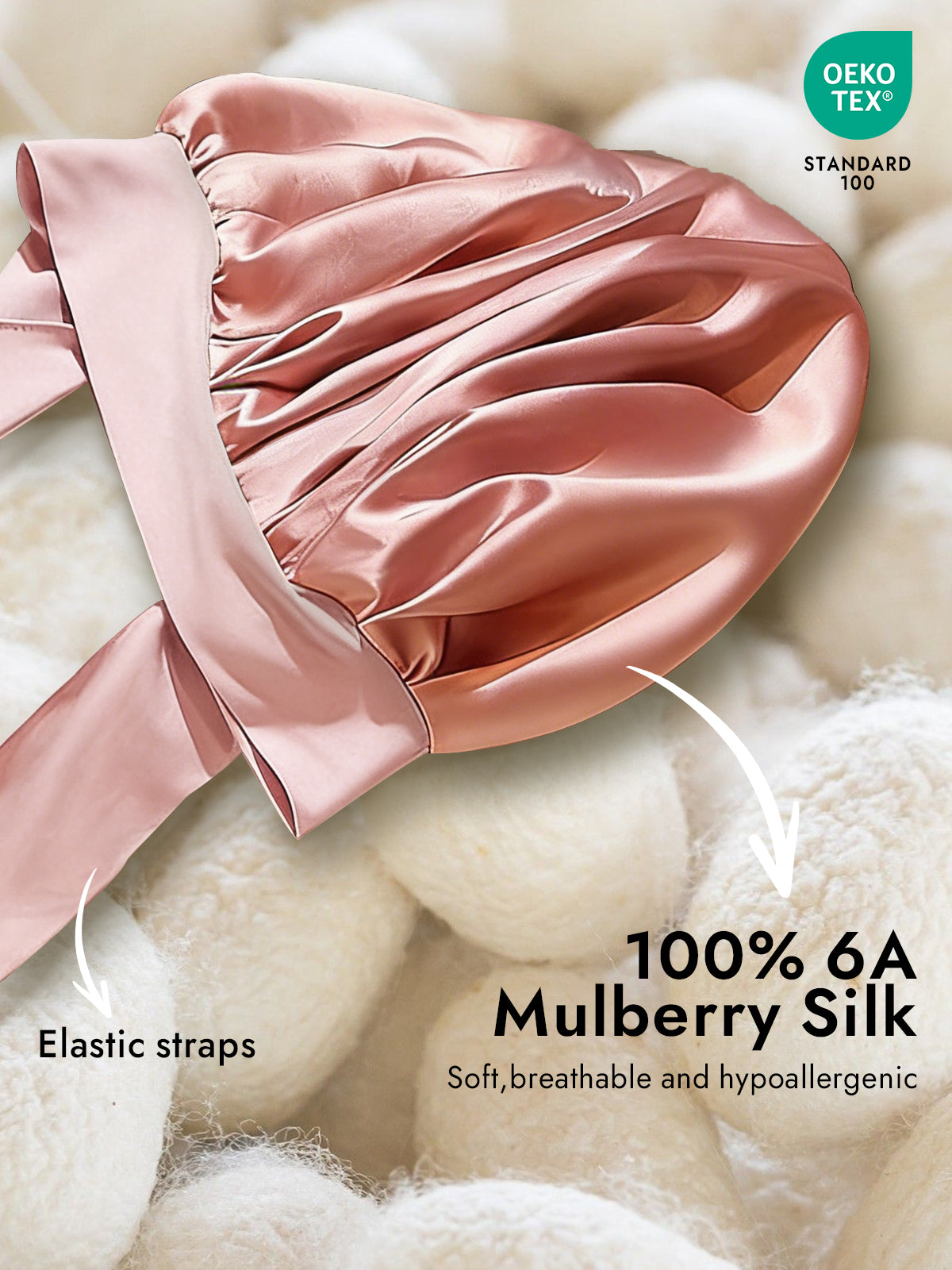 [Pink] SilkSilky-CA Sleep Cap 002