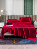 SilkSilky CA 25Momme Pure Silk Bedding Set Wine 002