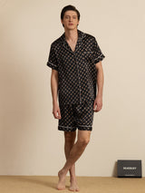 [Black Chain] SilkSilky-CA Short Sleeve Notch Collar Men's Pajamas 006