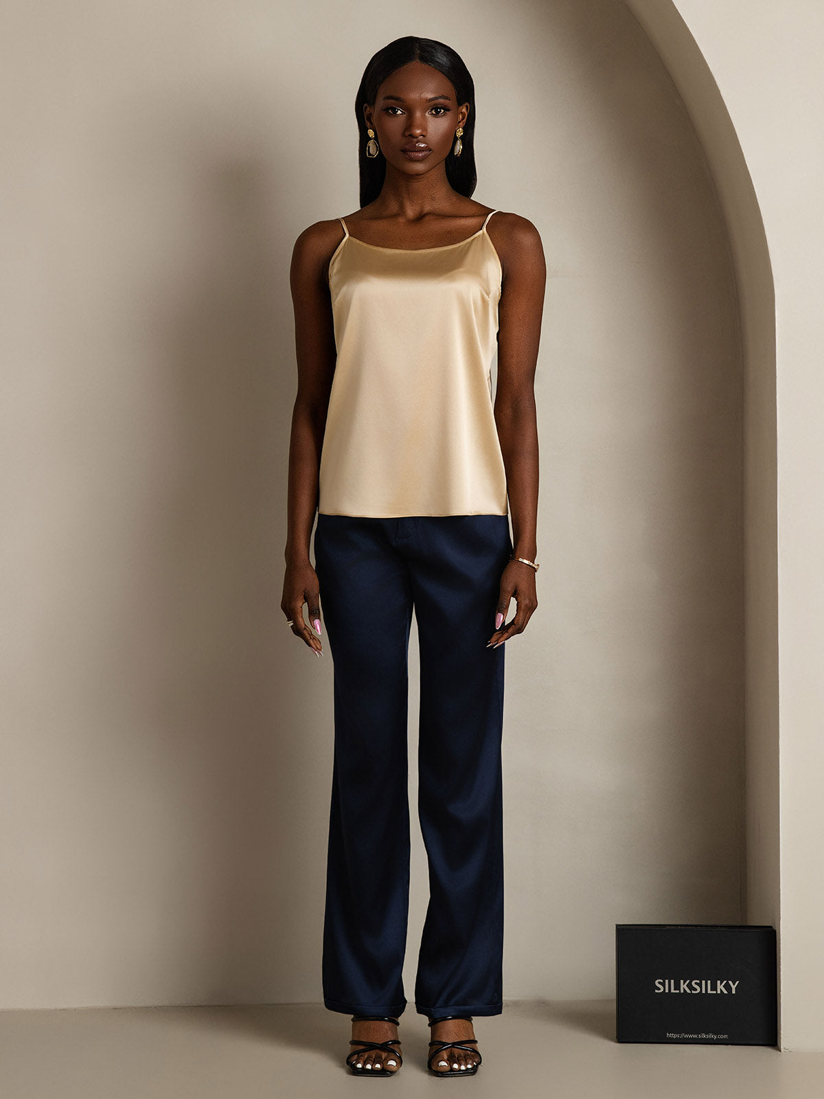 [Champagne] SilkSilky-CA 19Momme Silk Camisoles 008