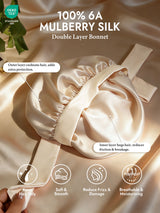 [Beige] SilkSilky-CA Sleep Cap 002