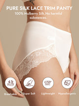 [White] SilkSilky-CA 100% Silk Jersey Panty 003