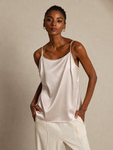 [Beige] SilkSilky-CA Spaghetti Strap Camisole 001