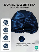 [Dark Blue] SilkSilky-CA Sleep Cap 004