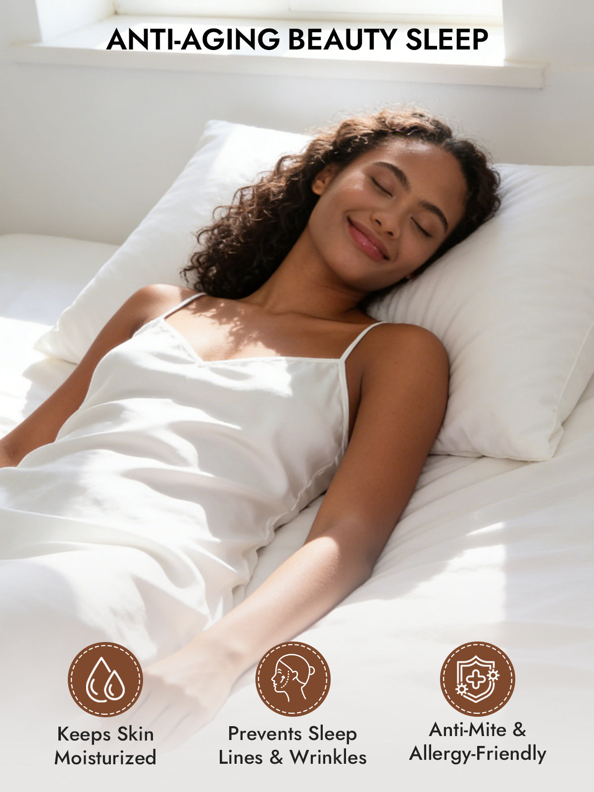 [White] SilkSilky-CA 30Momme Pure Silk Pillowcase 003