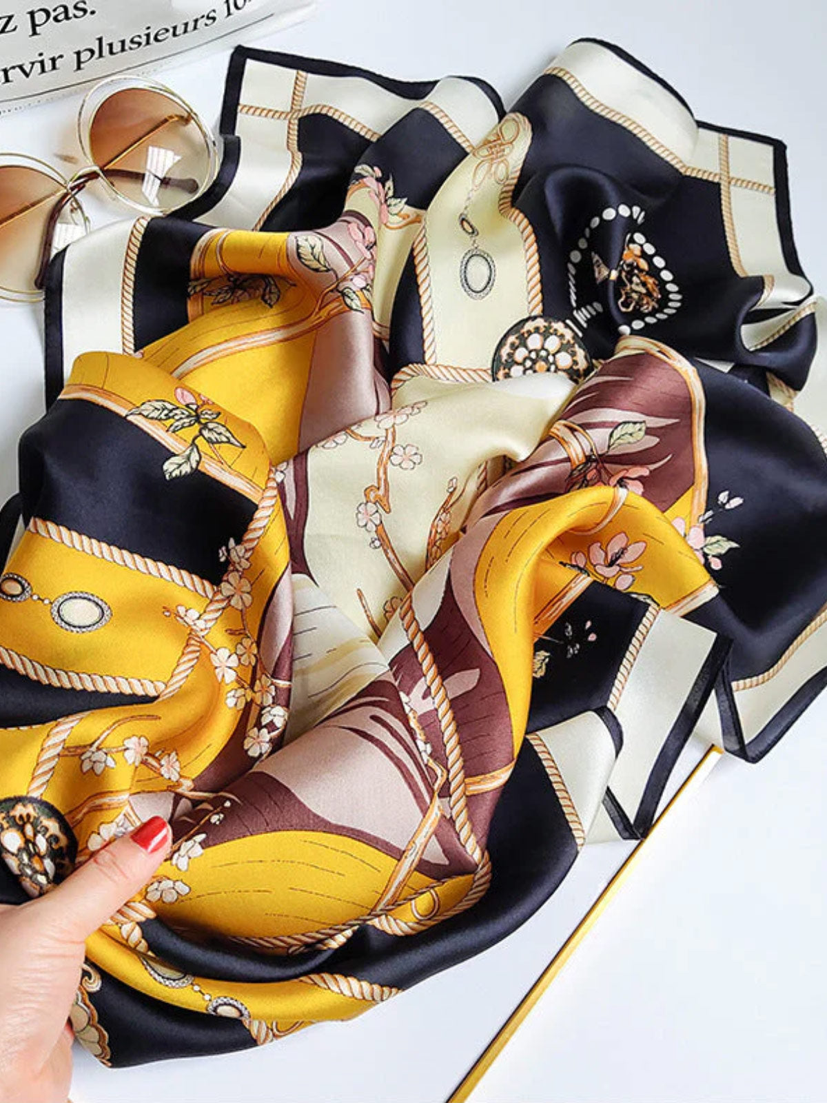 [P010] SilkSilky-CA Pure Silk Scarf 004,