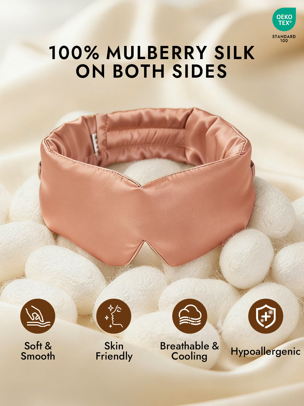 [Pink] SilkSilky-CA 19Momme Pure Silk Eye Mask 002