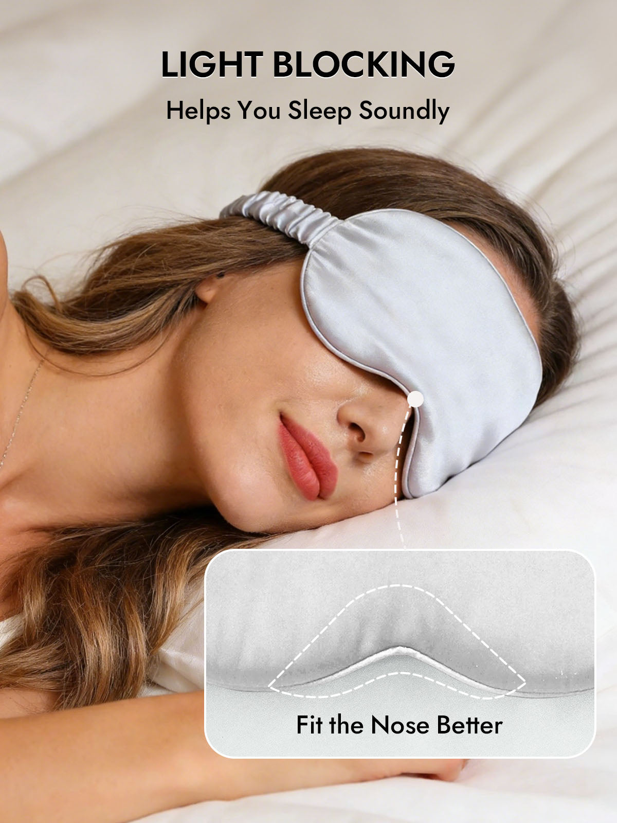 [Silver] SilkSilky-CA 19Momme Pure Silk Eye Mask 003