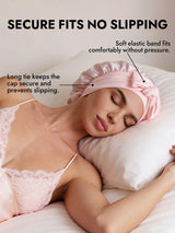 [Light Pink] SilkSilky-CA Sleep Cap 004