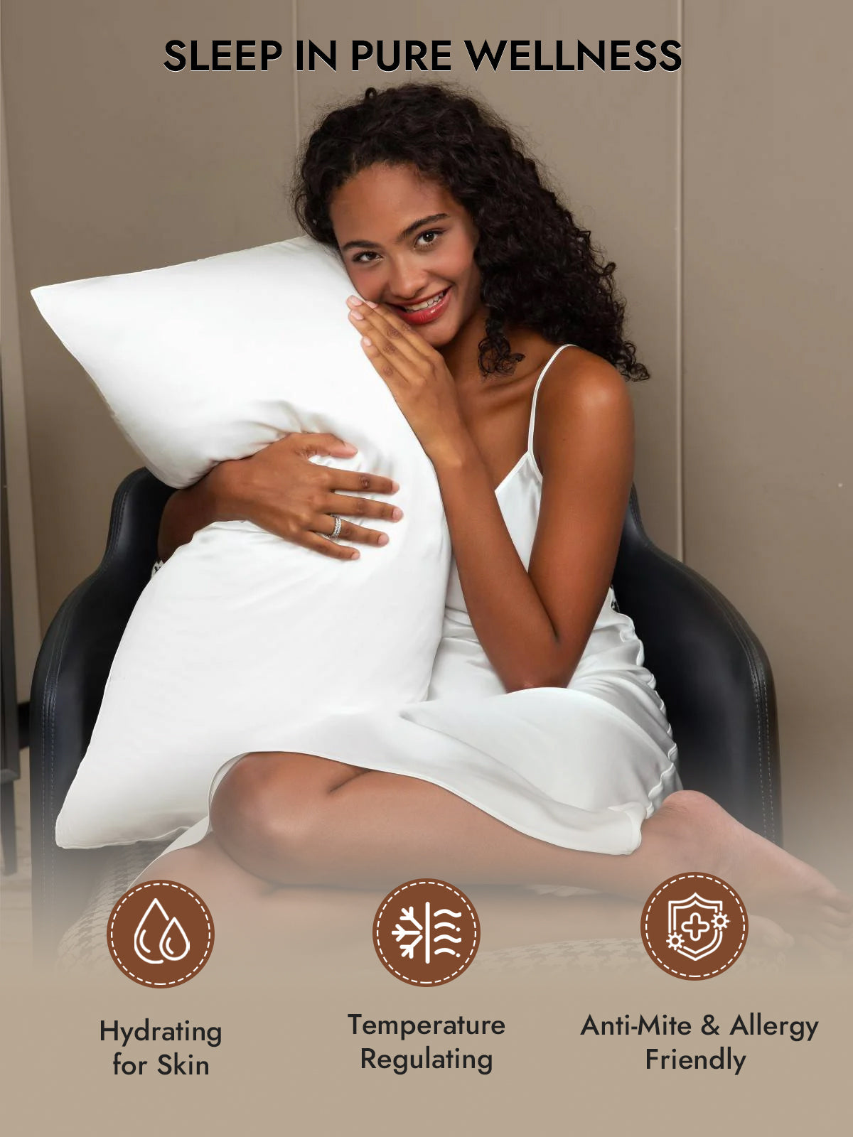 [White] SilkSilky-CA 30Momme Pure Silk Pillowcase 005