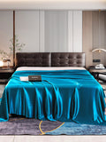 SilkSilky CA 22Momme Pure Silk Sheet Teal 001