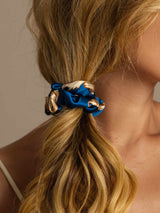 [Navy Dragon] SilkSilky-CA Scrunchie 003