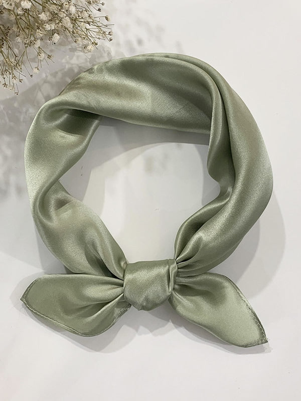 SilkSilky CA Pure Silk Scarf LightGreen 001