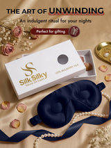 [Dark Blue] SilkSilky-CA 22Momme Eye Mask 009