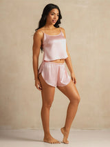 [Pink] SilkSilky-CA Spaghetti Strap Camisole Set 007