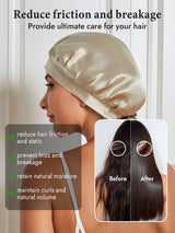 [Beige] SilkSilky-CA Sleep Cap 004