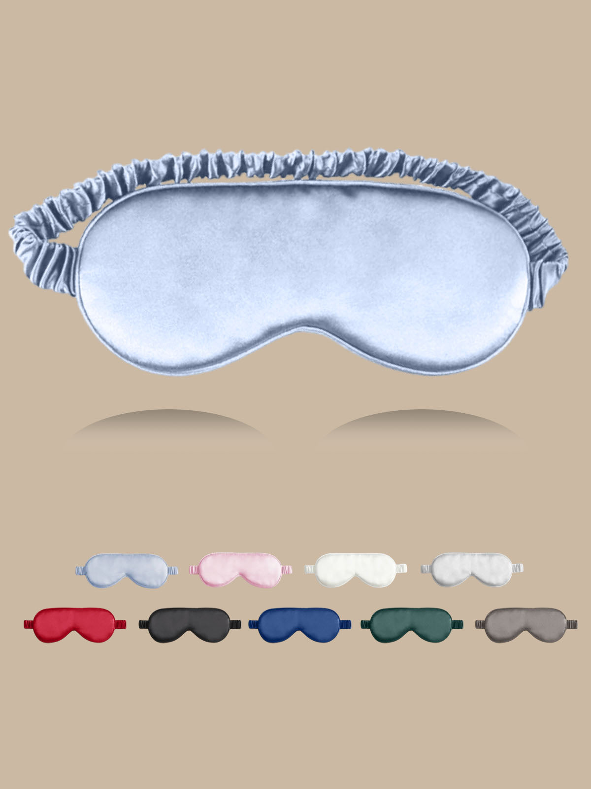 [Light Blue] SilkSilky-CA 19Momme Pure Silk Eye Mask 001