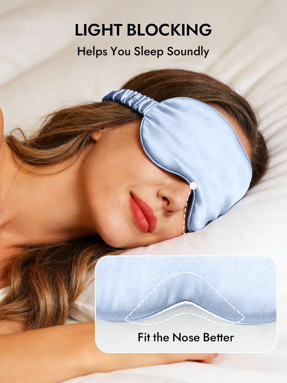 [Light Blue] SilkSilky-CA 19Momme Pure Silk Eye Mask 003