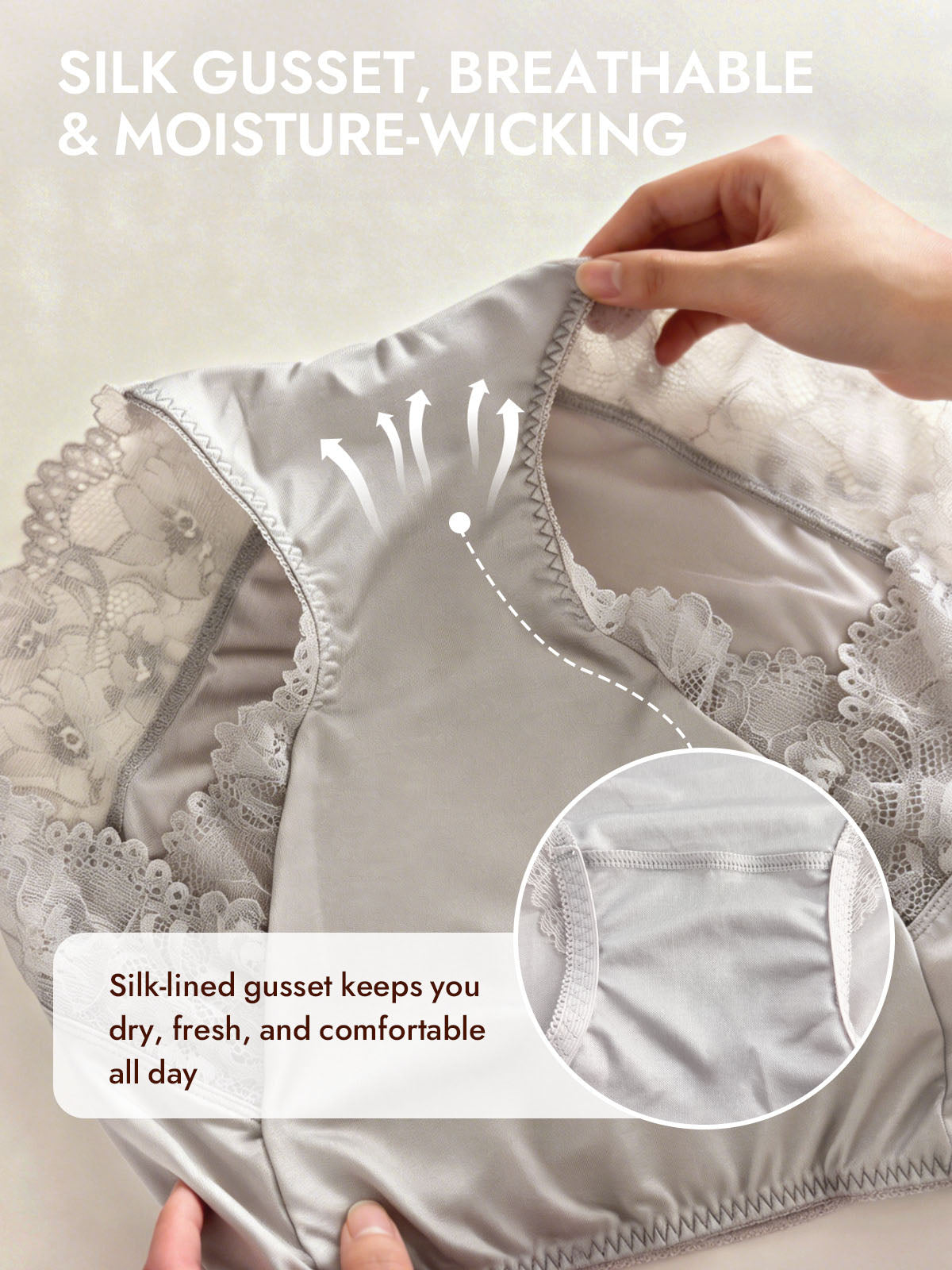 [Gray] SilkSilky-CA 100% Silk Jersey Panty 005