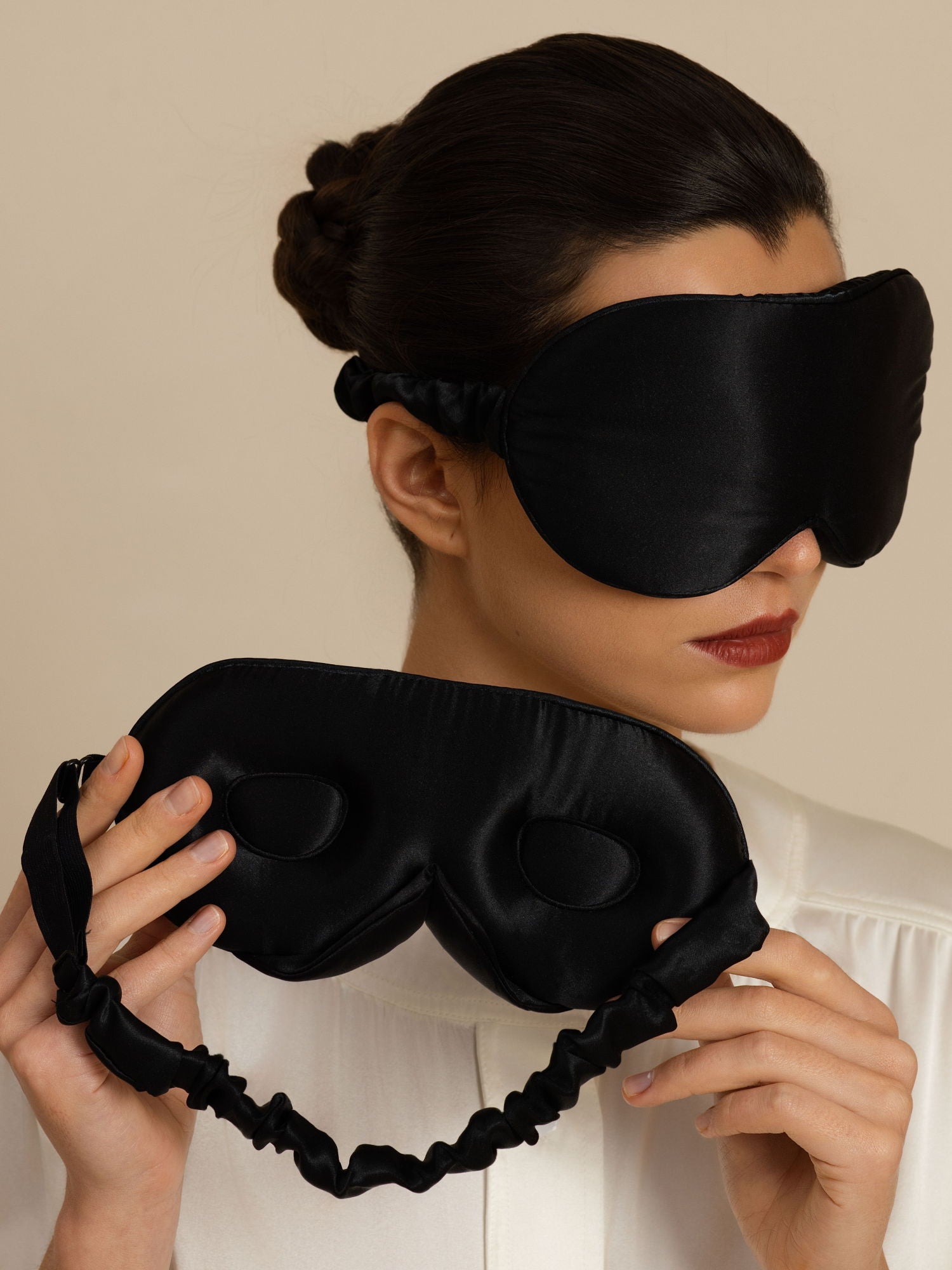 [Black] SilkSilky-CA 22Momme Eye Mask 002