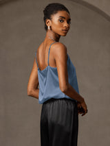 [Real Teal] SilkSilky-CA Spaghetti Strap Camisole 002