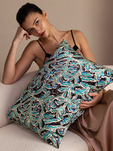 [Teal Botanical] SilkSilky-CA Pillowcase 006