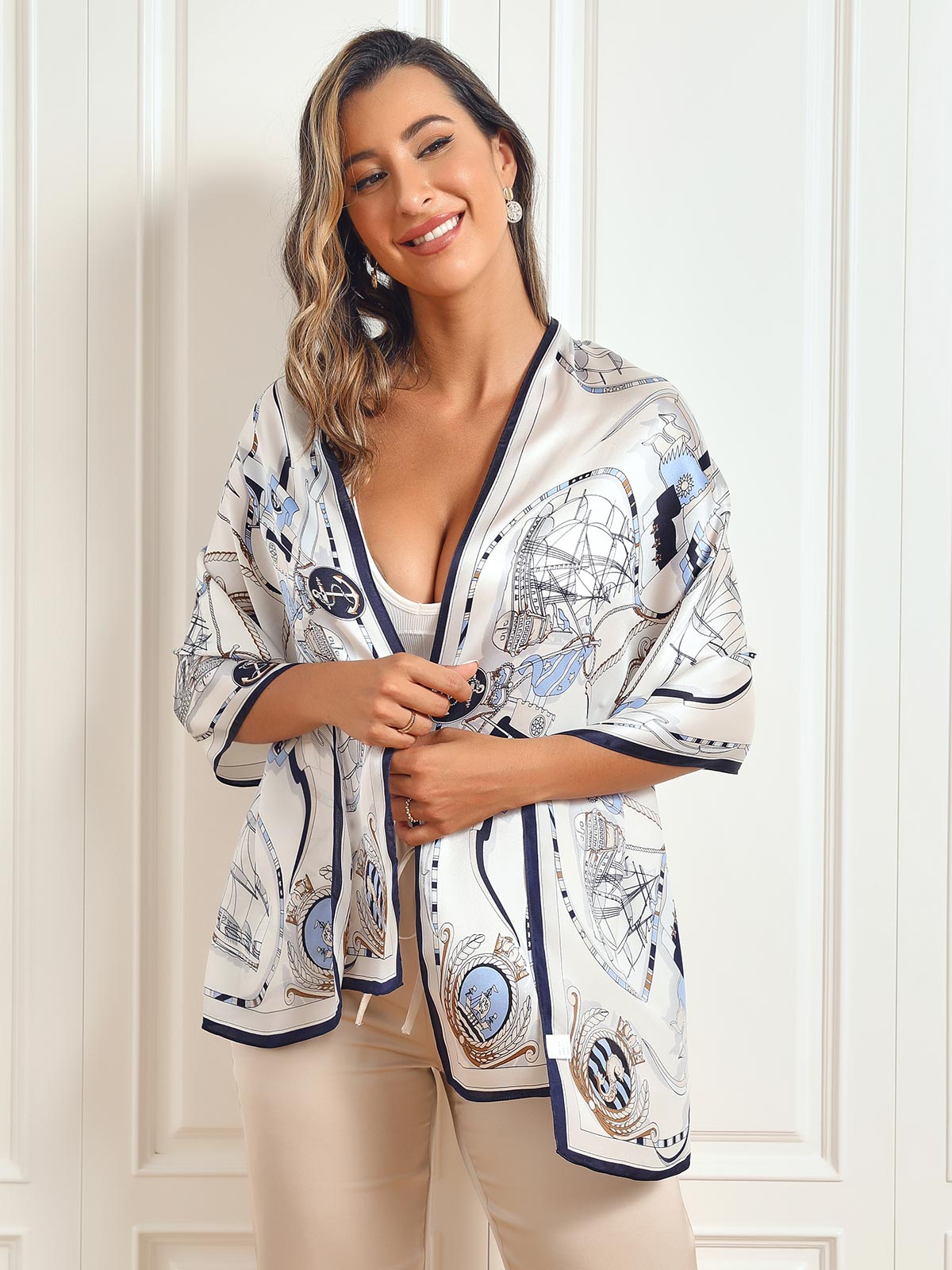 [P023] SilkSilky-CA Pure Silk Scarf 003,