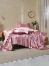 [PaleMauve+LightPink] SilkSilky-CA 19Momme Bedding Set 002