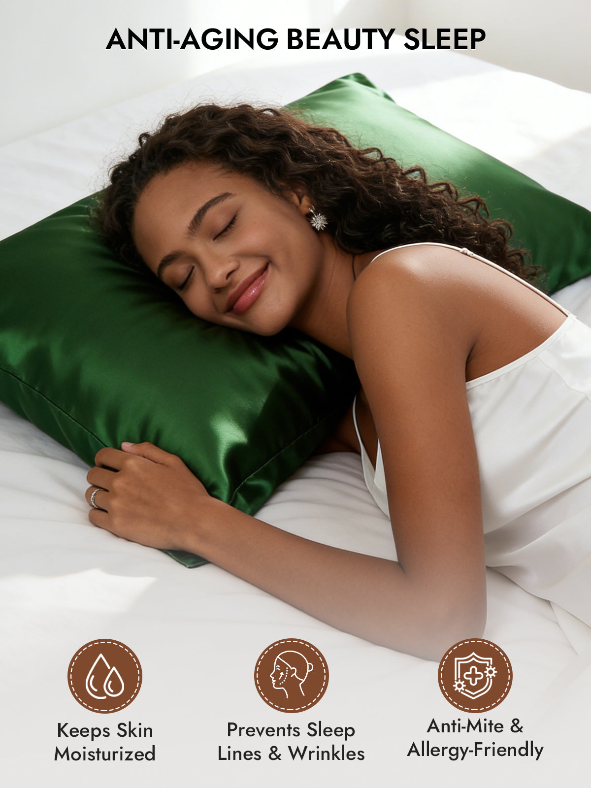 [Dark Green] SilkSilky-CA 30Momme Pure Silk Pillowcase 003