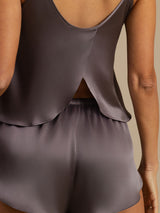 [Purple Gray] SilkSilky-CA Spaghetti Strap Camisole Set 006