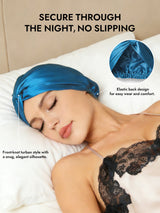 [Teal] SilkSilky-CA Sleep Cap 006