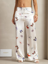 [White Butterfly] SilkSilky-CA 19Momme Silk Womens Pants 001