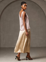 [Shadow Gray] SilkSilky-CA Sleeveless V Neck Camisole 003