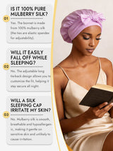 [Lavender] SilkSilky-CA Sleep Cap 006