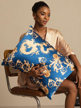[Navy Dragon] SilkSilky-CA Pillowcase 003