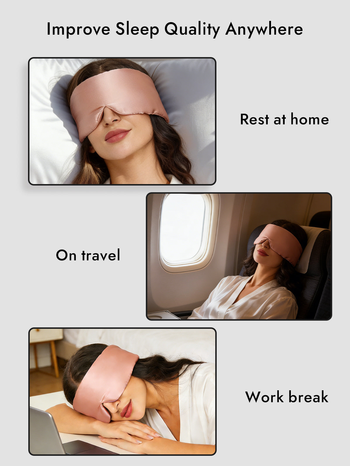 [Pink] SilkSilky-CA 19Momme Pure Silk Eye Mask 006