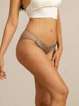 [Coffee] SilkSilky-CA 19Momme Stretch Silk Charmeuse Panty 004