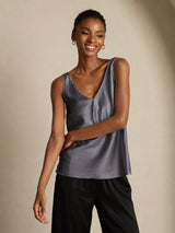 [Dark Gray] SilkSilky-CA Sleeveless V Neck Camisole 004