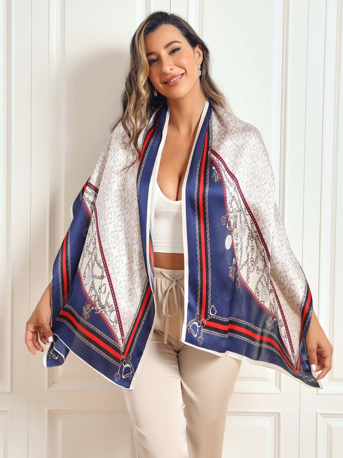 [P024] SilkSilky-CA Pure Silk Scarf 006,