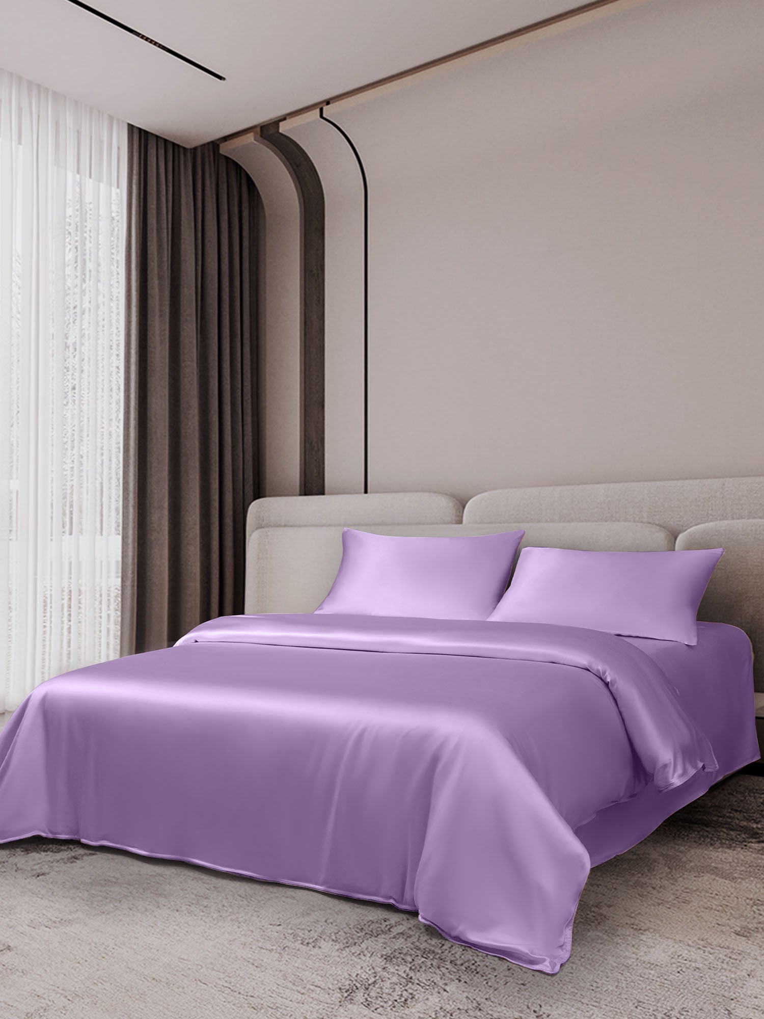 [Lavender] SilkSilky-CA 19Momme Bedding Set 002