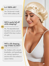[Champagne] SilkSilky-CA Sleep Cap 005