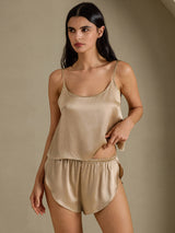 [Champagne Gold] SilkSilky-CA Spaghetti Strap Camisole Set 008