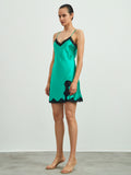 SilkSilky-CA-Pure-Silk-Sleeveless-V-Neck-Nightgown-Green-004