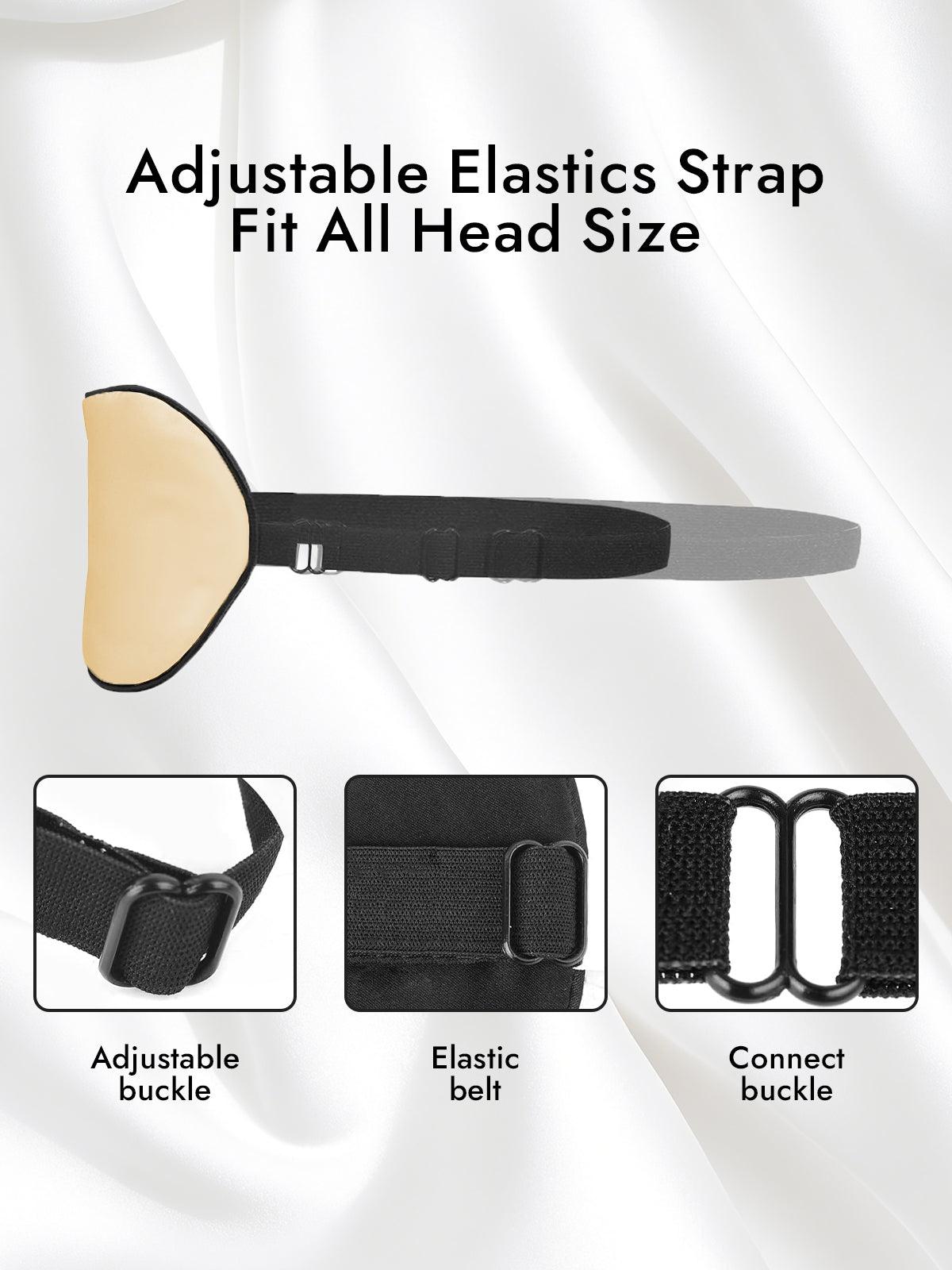 [Champagne] SilkSilky-CA 19Momme Pure Silk Eye Mask 004