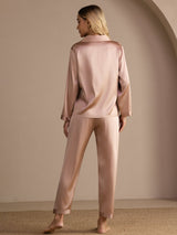 [Tuscany] SilkSilky-CA Long Sleeve Lapel Collar Women's Pajamas 002