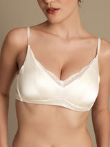 [White] SilkSilky-CA Bra 001